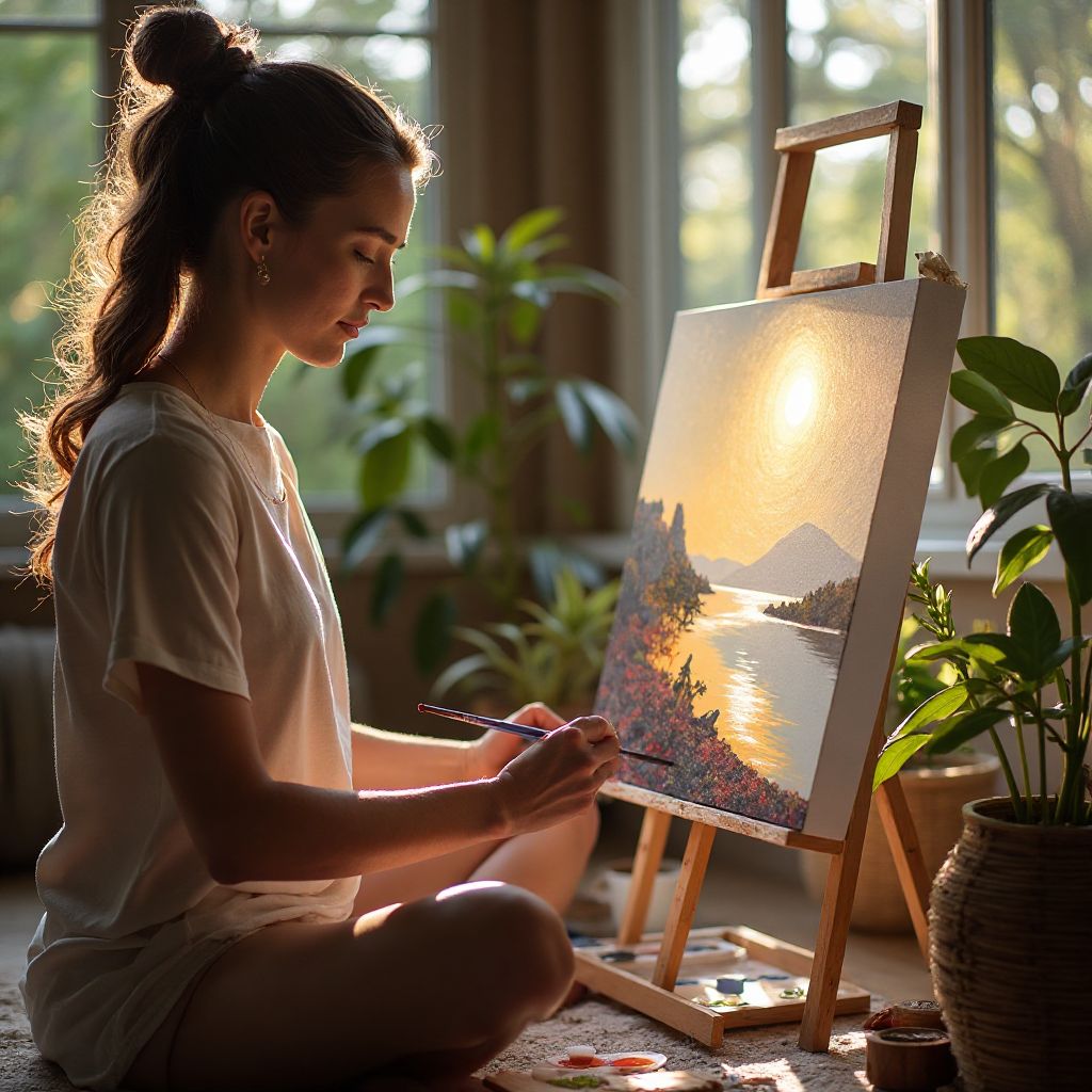 Mindful painting session